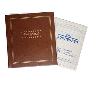 Vernon McMillion Address & Occasions Book w/Full Unused Refill Antique R…
